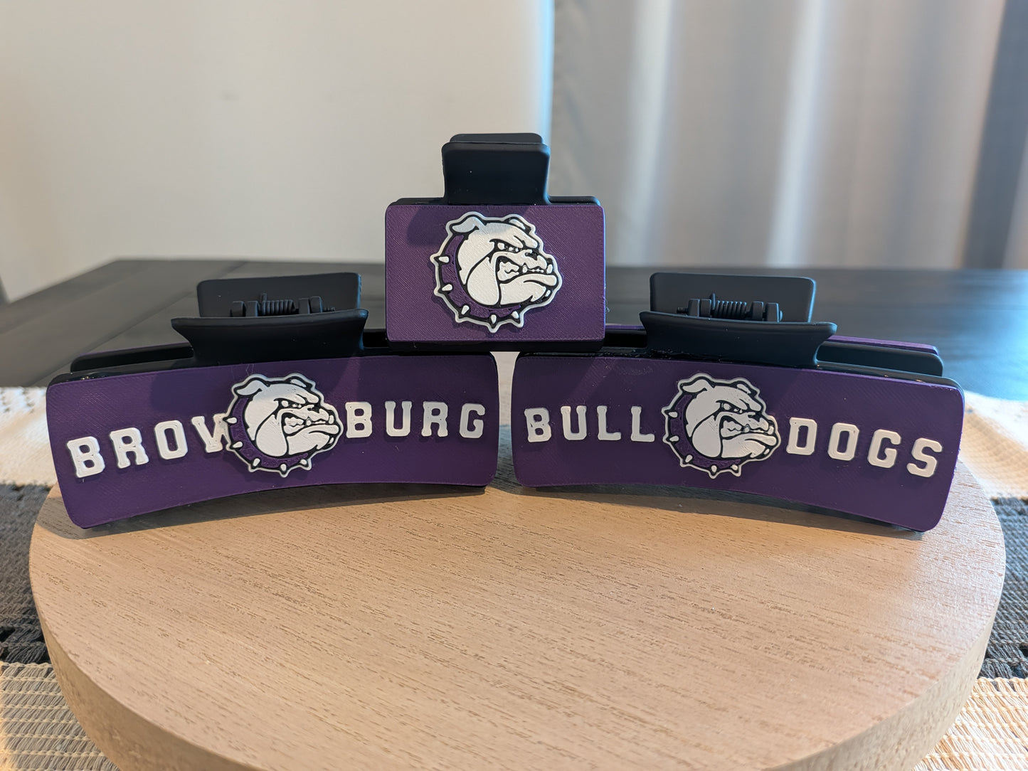 Brownsburg Bulldog Hair Clips