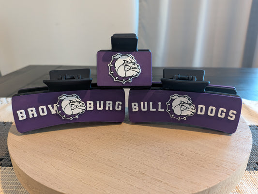 Brownsburg Bulldog Hair Clips