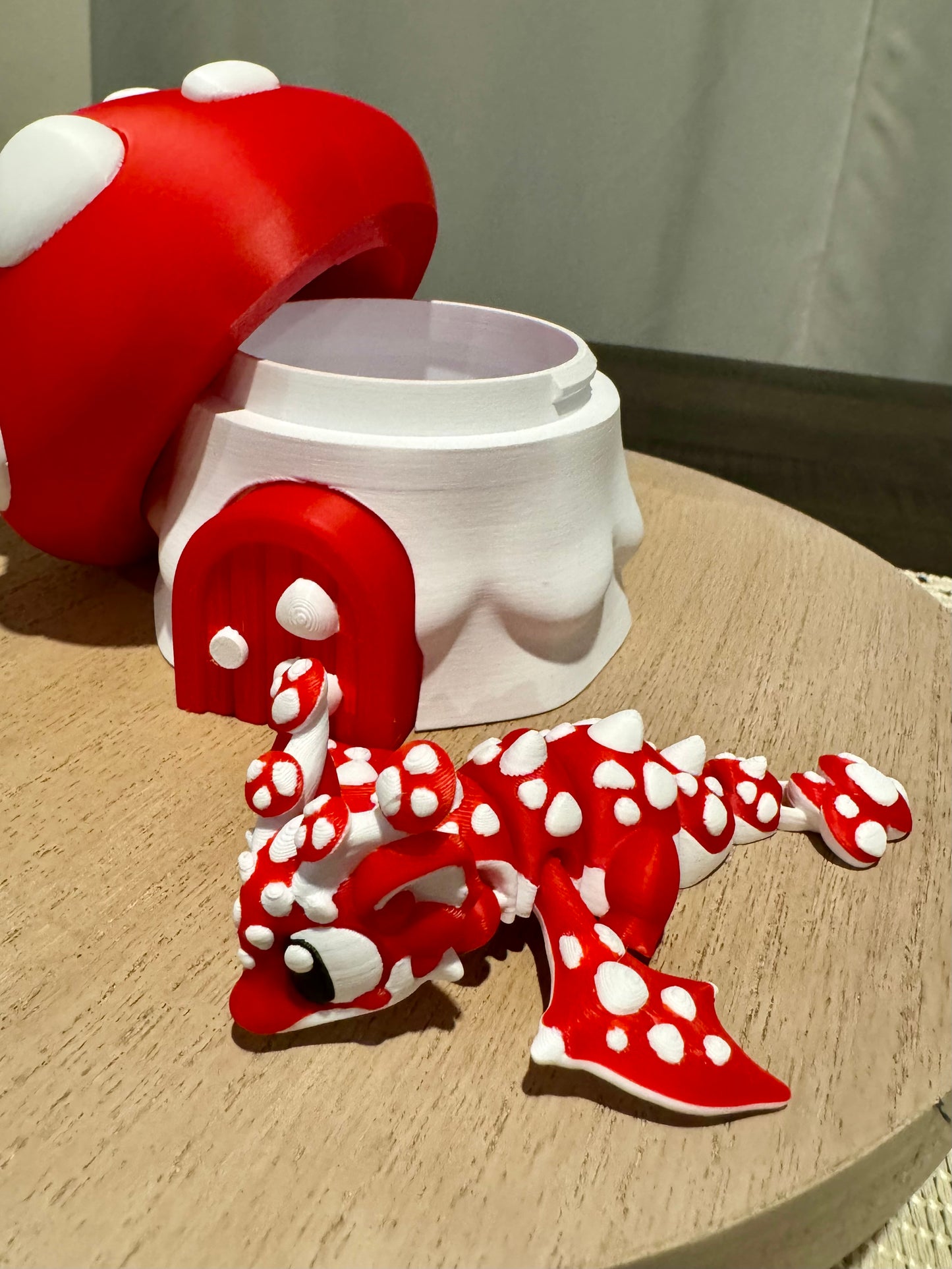 Mushroom Dragon Egg with Baby Dragon