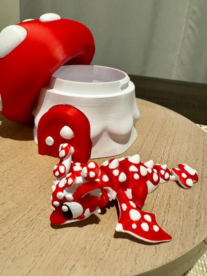 Mushroom Dragon Egg with Baby Dragon