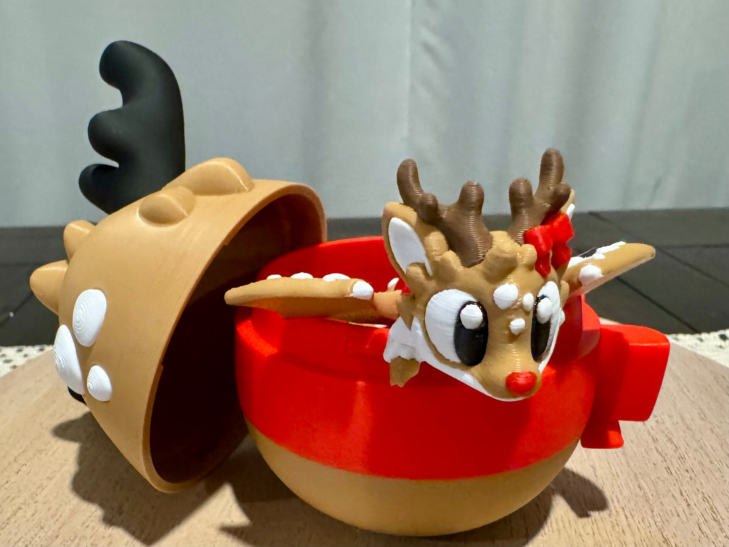 Reindeer Dragon Egg with Baby Dragon